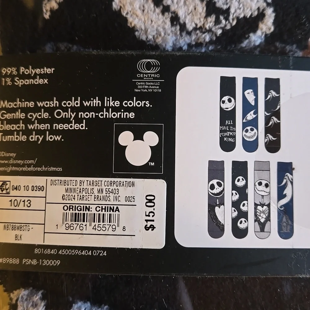 Nightmare Before Christmas Socks 7 Days Of Cozy Socks - Mens Shoe Size 6-12